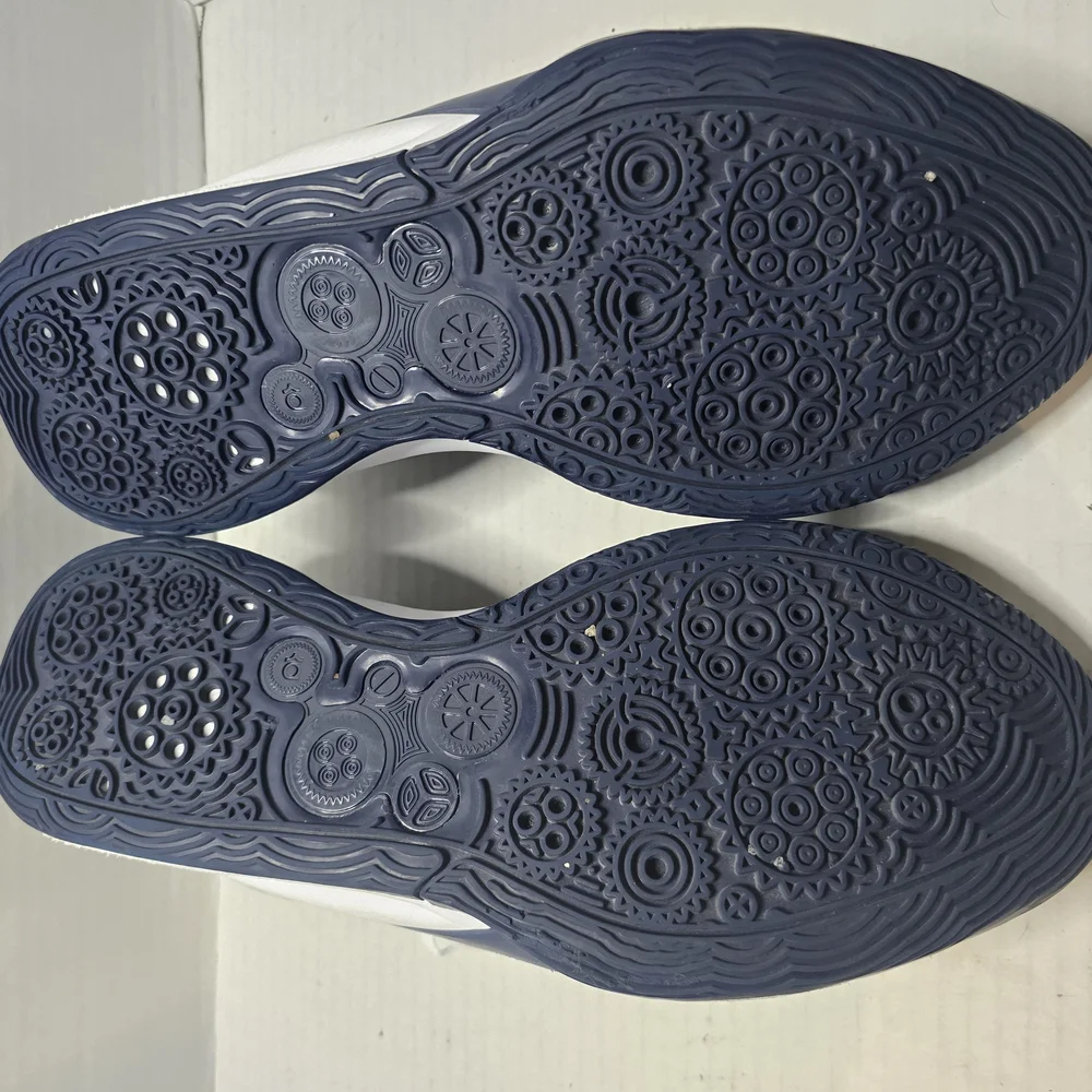 Nike Blue and White Athletic Shoes with‎ Streamlined Design